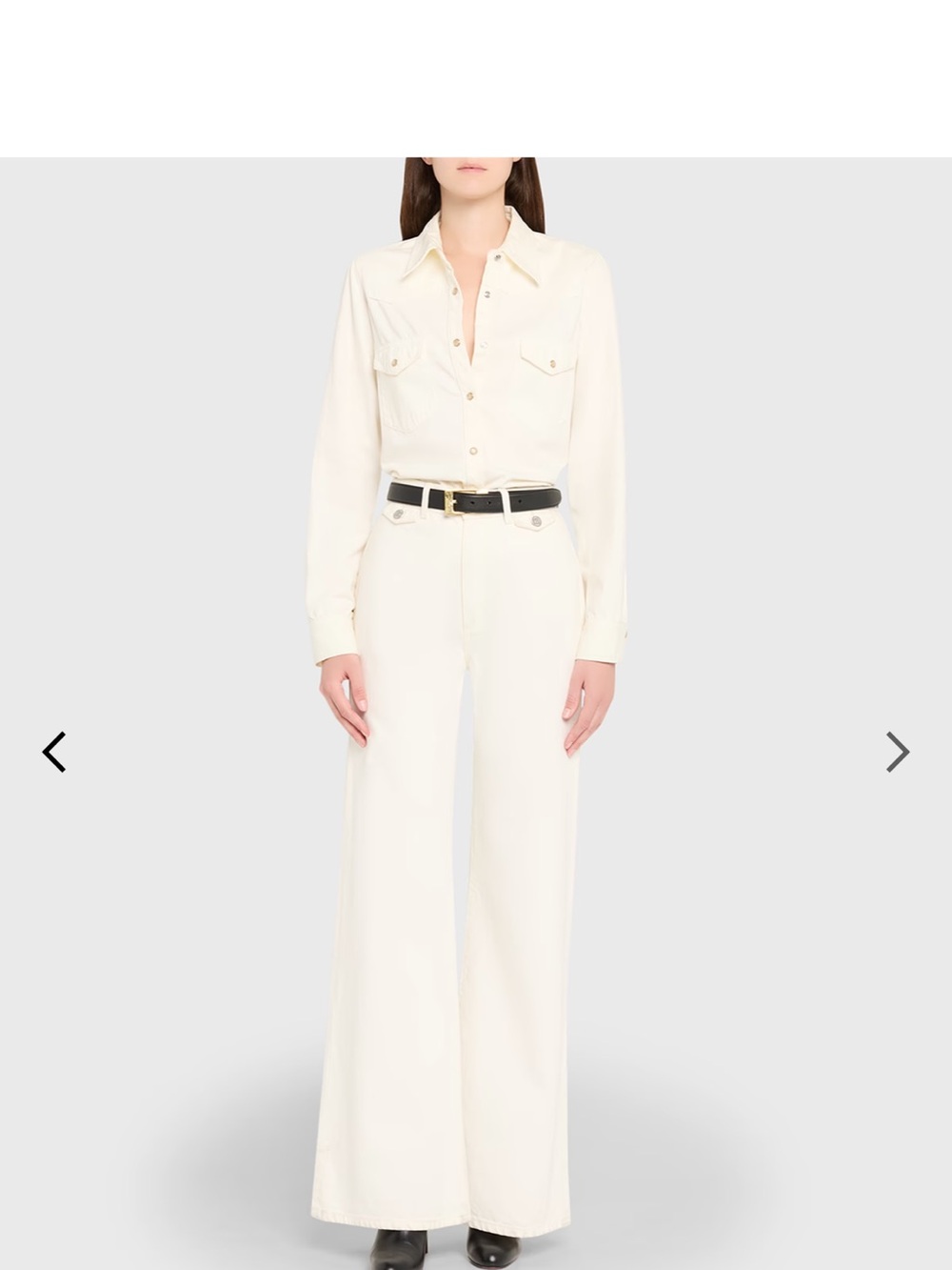 NWT Nili Lotan Edira Jeans in Cream Size 26